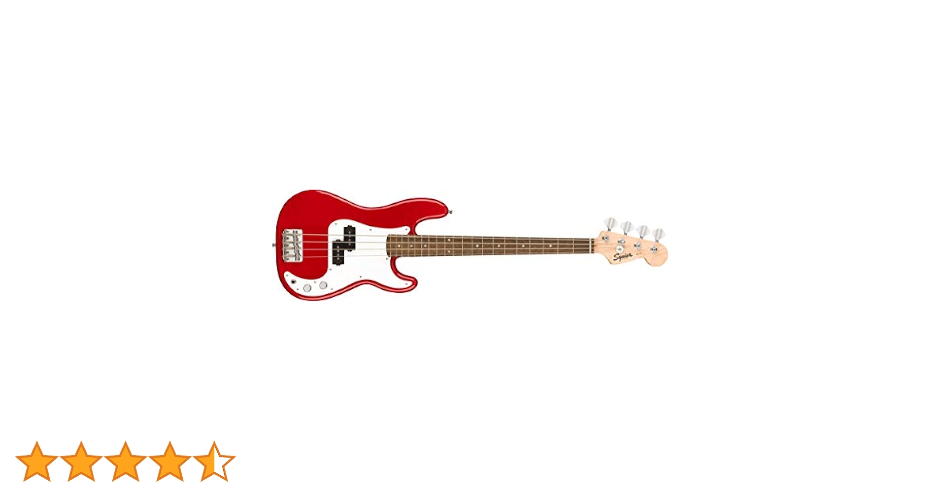Squier ミニエレキベース レッド Squier (Fender) Mini P Bass Guitar, Laurel Fingerboard